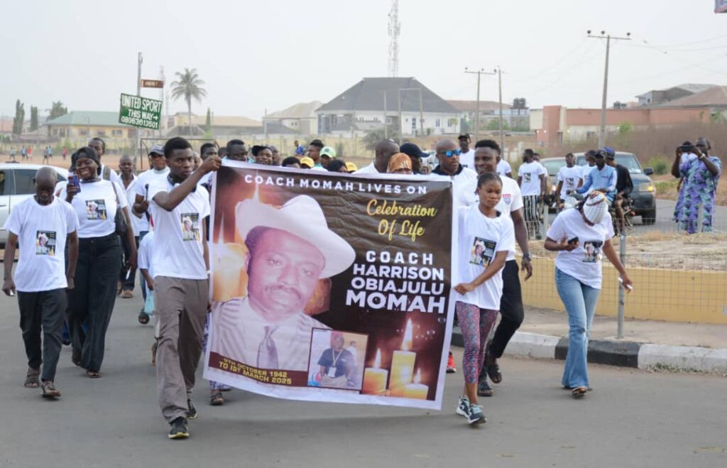 Candle light possession held in honour of late athletics Coach, Harrison Momah