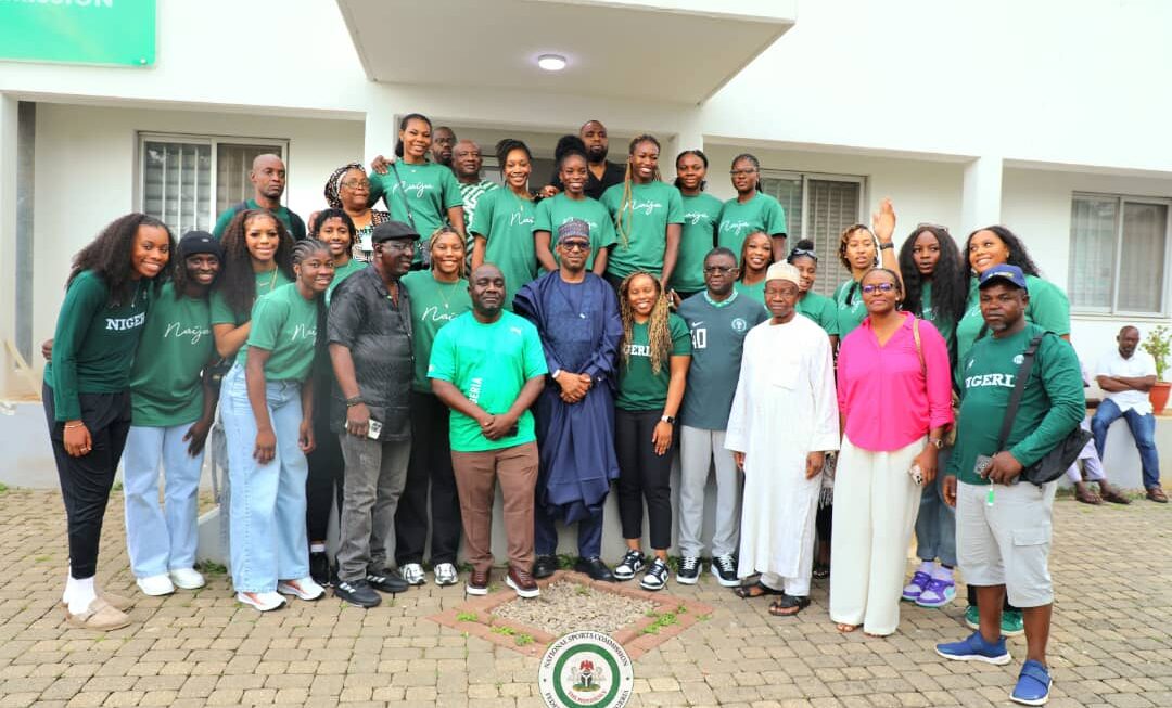 African Champions, D’Tigress pays visit to National Sports Commission leadership